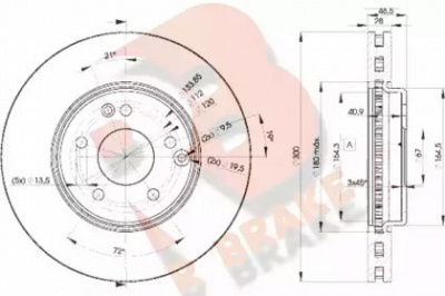 R BRAKE 78rbd20411 -  Тормозной диск